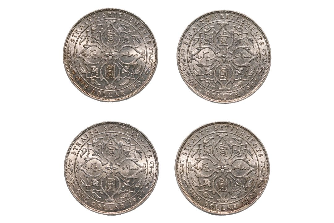 STRAITS SETTLEMENTS EDWARD VII 1 DOLLAR 1907 (4) - Image 2 of 2