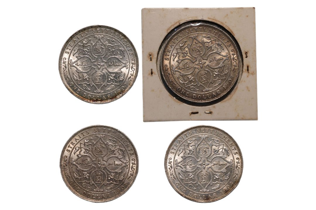 STRAITS SETTLEMENTS EDWARD VII 1 DOLLAR 1907 H (4) - Image 2 of 2