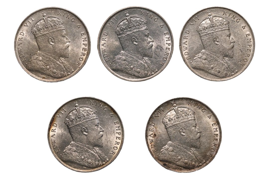 STRAITS SETTLEMENTS EDWARD VII 1 DOLLAR 1907 (5) - Image 1 of 2
