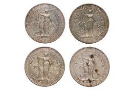 GREAT BRITAIN - BRITISH TRADE DOLLAR 1904 B INCL. OVERDATES (4)