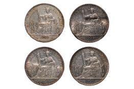 FRENCH INDOCHINA 1 PIASTRE DE COMMERCE 1909 A (4)