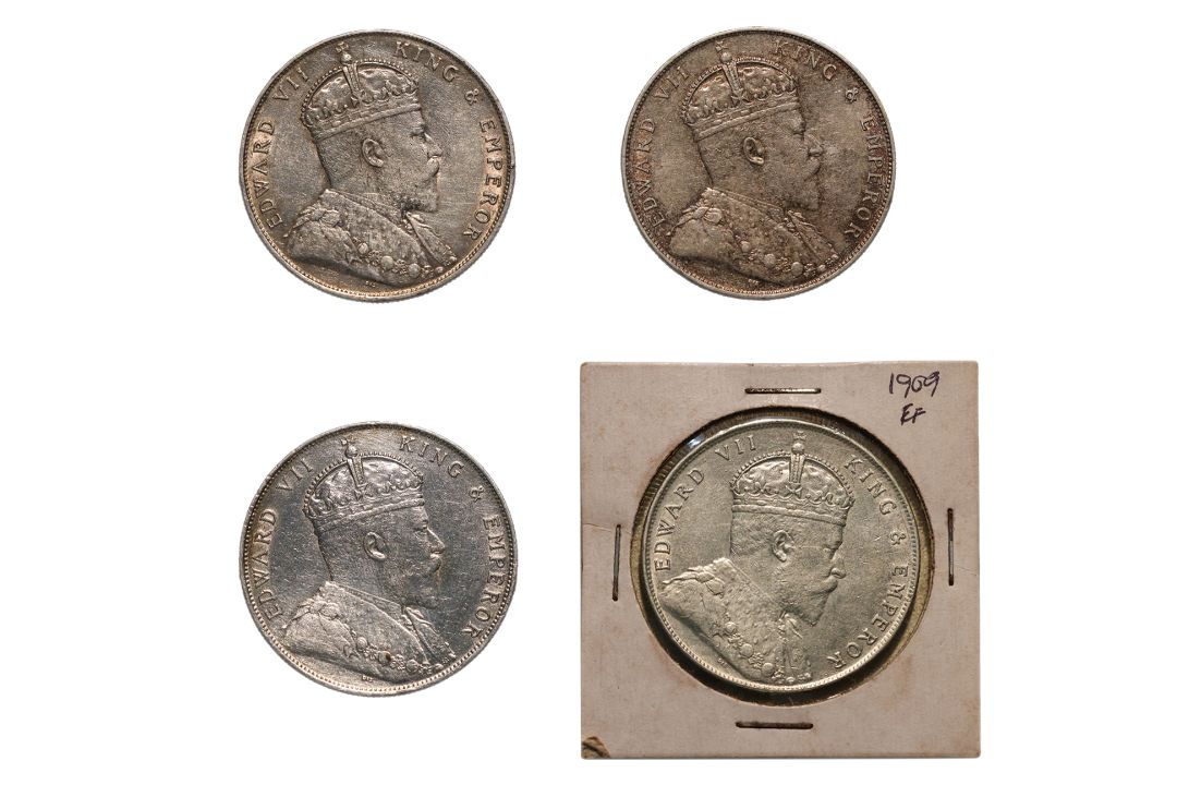 STRAITS SETTLEMENTS EDWARD VII 1 DOLLAR 1909 (4) - Image 1 of 2