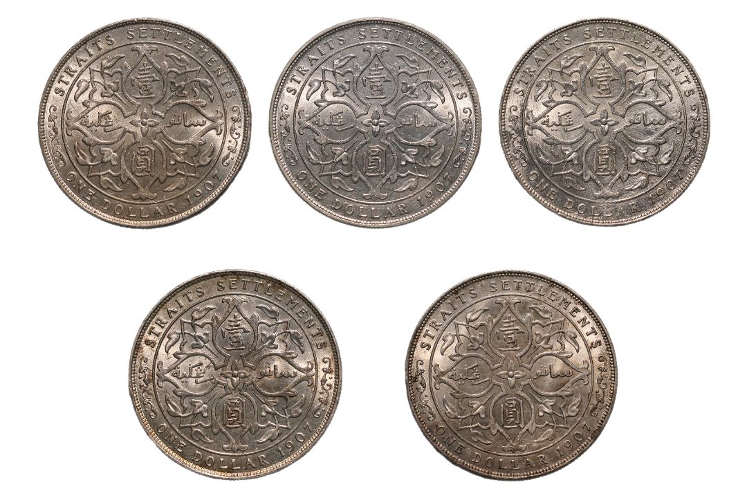 STRAITS SETTLEMENTS EDWARD VII 1 DOLLAR 1907 (5) - Image 2 of 2