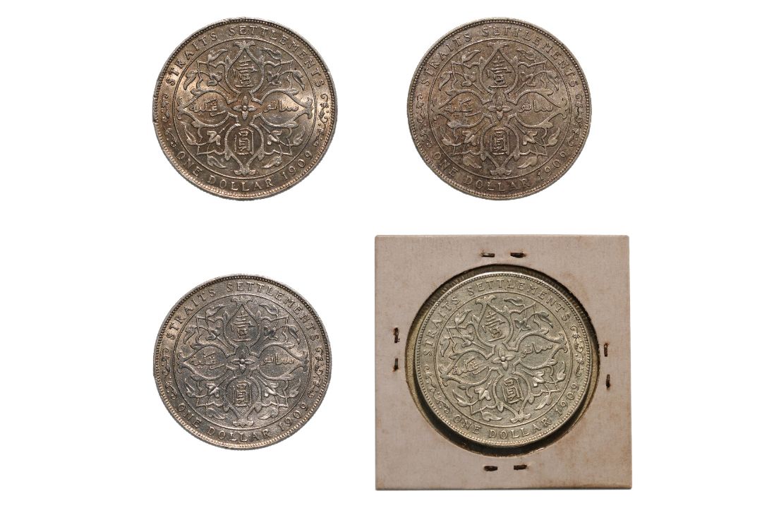 STRAITS SETTLEMENTS EDWARD VII 1 DOLLAR 1909 (4) - Image 2 of 2