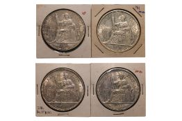 FRENCH INDOCHINA 1 PIASTRE DE COMMERCE 1921 (4)