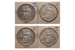 FRENCH INDOCHINA 1 PIASTRE DE COMMERCE 1889 A (4)