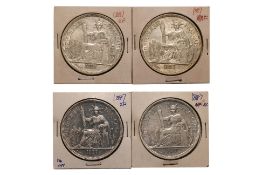 FRENCH INDOCHINA 1 PIASTRE DE COMMERCE 1887 A (4)