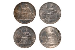 FRENCH INDOCHINA 1 PIASTRE DE COMMERCE 1906 A (4)