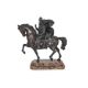 A LARGE BRONZE MODEL OF A SLAVIC KNIGHT ON HORSEBACK - Image 1 of 4