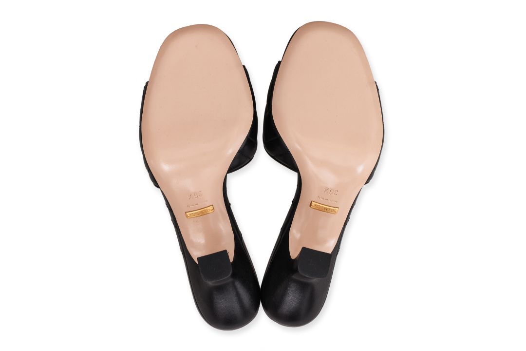 A PAIR OF GUCCI MARMONT BLACK MULES - Image 5 of 5