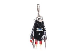A PRADA RUFUS FUR KEYCHAIN