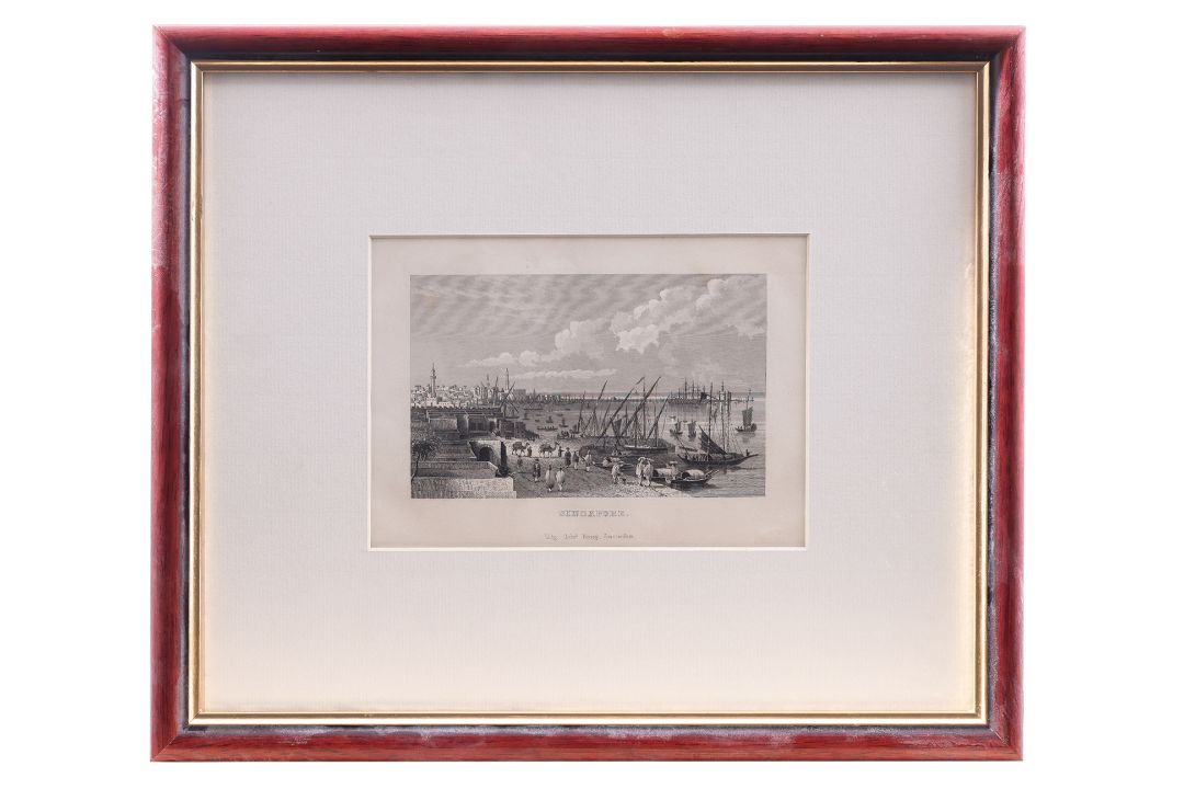A MID 19TH CENTURY PRINT OF SINGAPORE - Image 2 of 2
