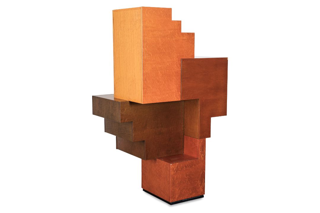 A GIORGIO SAPORITI STYLE CUBIST BAR CABINET - Image 3 of 5