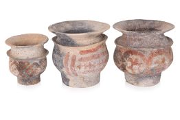 A GROUP OF THREE BAN CHIANG STYLE POTTERY VESSELS (1)