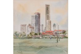 GOH CHYE KEE (SINGAPORE, B.1956) - THE PADANG WITH SINGAPORE CRICKET CLUB