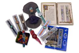 A GROUP OF SWATCH WATCHES INCLUDING LIMITED EDITION