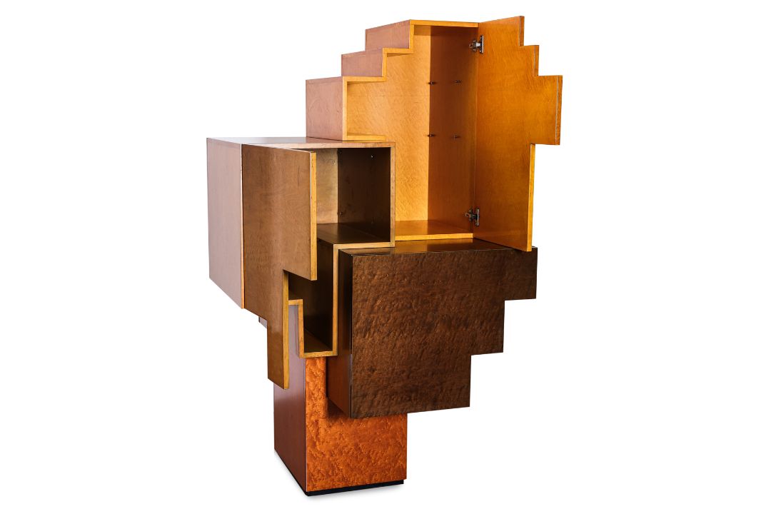 A GIORGIO SAPORITI STYLE CUBIST BAR CABINET - Image 4 of 5
