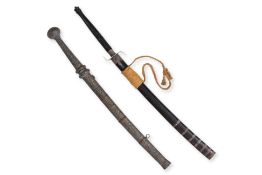 TWO BURMESE DHA SWORDS