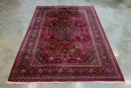 A FINE AND LARGE PERSIAN DESIGN WOOL CARPET (325 x 250cm)