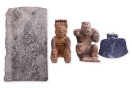 A GROUP OF FOUR STONE CARVINGS