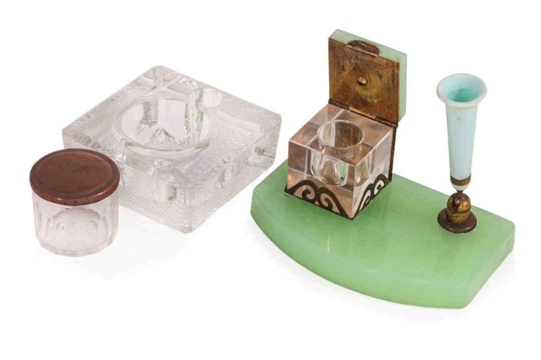 A GROUP OF FOUR INKWELLS - Image 2 of 3