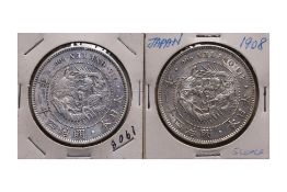 JAPAN - 1 YEN MEIJI YEAR 41 (1908)(2)