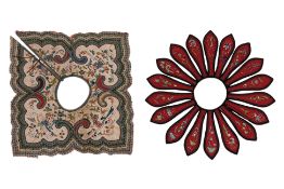 TWO CHINESE EMBROIDERED SILK COLLARS (5)