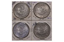 JAPAN - 1 YEN MEIJI YEAR 34 (1901); YEAR 35 (1902); YEAR 36 (1903); YEAR 37 (1904)