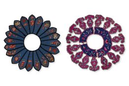 TWO CHINESE EMBROIDERED SILK COLLARS (4)