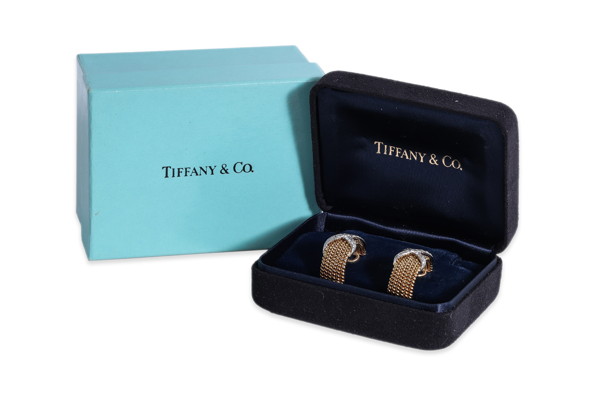 A SIX ROW DIAMOND CLIP-ON EARRINGS BY TIFFANY & CO. - Image 2 of 3