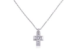 A DIAMOND 'CROSS' NECKLACE BY VENDOME AOYAMA