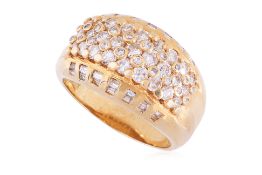 A DIAMOND BOMBE RING