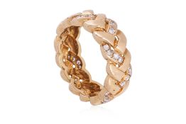 A DIAMOND 'WEAVE' BAND RING