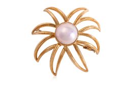 A MABE CULTURED PEARL 'FIREWORKS' BROOCH BY TIFFANY & CO.