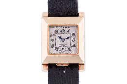 A BLANCPAIN ROLLS LEON HATOT EARLY AUTOMATIC GOLD WATCH