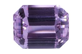 A VERY LARGE UNMOUNTED KUNZITE SPODUMENE