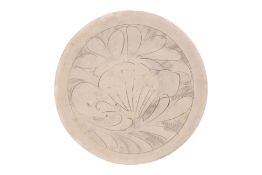 A CARVED WHITE-GLAZED CIZHOU BOWL