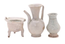 A GROUP OF THREE QINGBAI WARES