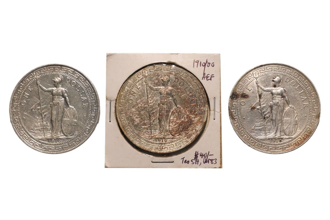 GREAT BRITAIN BRITISH TRADE DOLLAR 1910/00 B OVERDATES (3) - Image 1 of 2