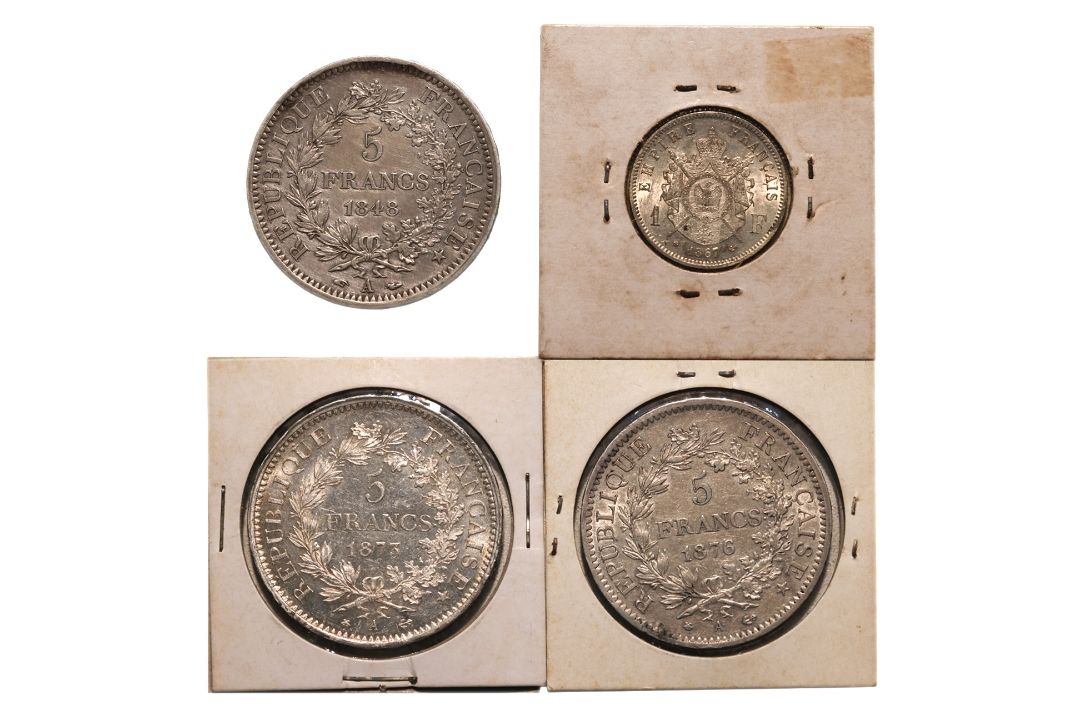 FRANCE, 19TH CENTURY, 5 FRANCS 1848; 1873; 1876; 1 FRANC 1867 (4) - Image 2 of 2