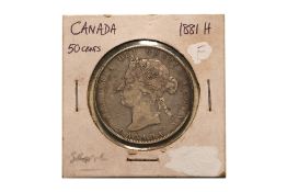 CANADA VICTORIA 50 CENTS 1881 H
