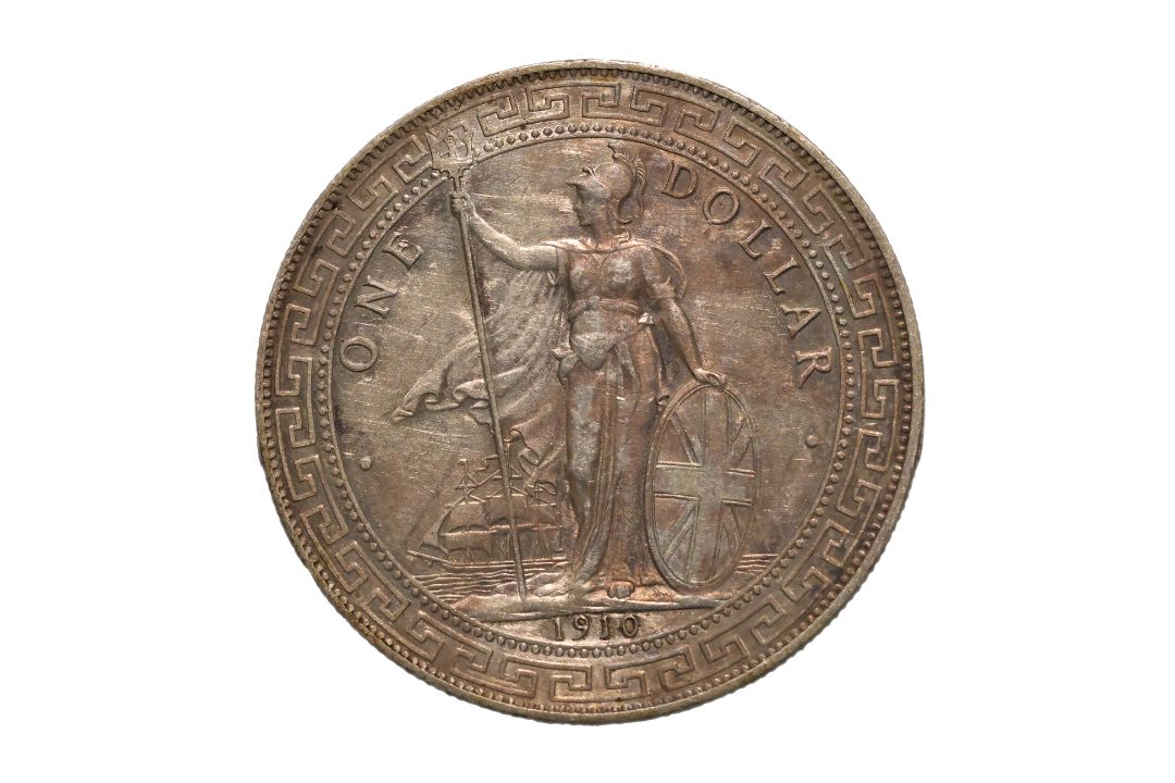 GREAT BRITAIN BRITISH TRADE DOLLAR 1910/00 B OVERDATE - Image 1 of 2