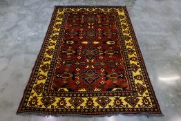 A TURKMEN WOOL CARPET (310 x 210cm)