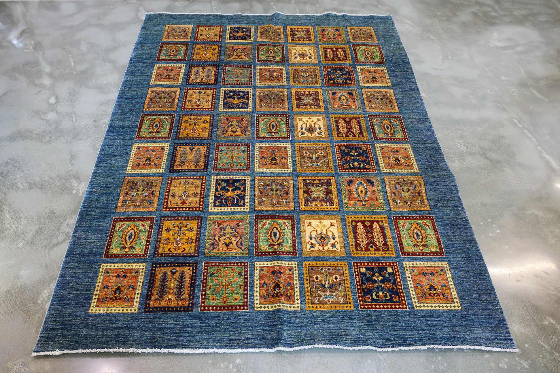 A BAKHTIAR PANELED WOOL CARPET (300 x 240cm)