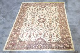 AN OUSHAK WOOL CARPET (300 x 252cm)