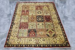 A LARGE MASHAD WOOL CARPET (295 x 240cm)