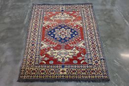A KAZAK JOSHAGAN WOOL RUG (167 x 130cm)
