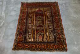 AN ANTIQUE PERSIAN MAJILIS RUG (140 x 100cm)