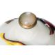 AN OVERLAY GLASS SNUFF BOTTLE WITH CRICKETS AND ROOSTER - Image 4 of 5