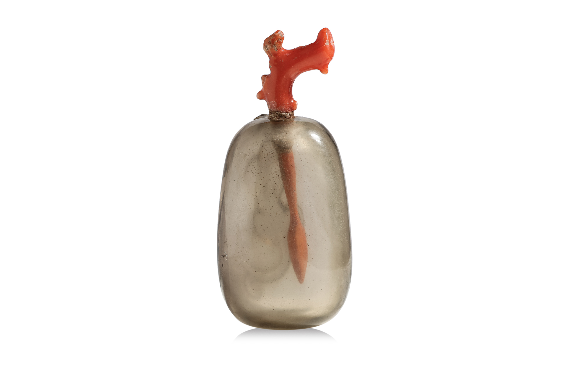 A SMOKY QUARTZ SNUFF BOTTLE - Image 2 of 4